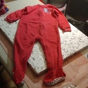 Footie pajamas with skating penguin